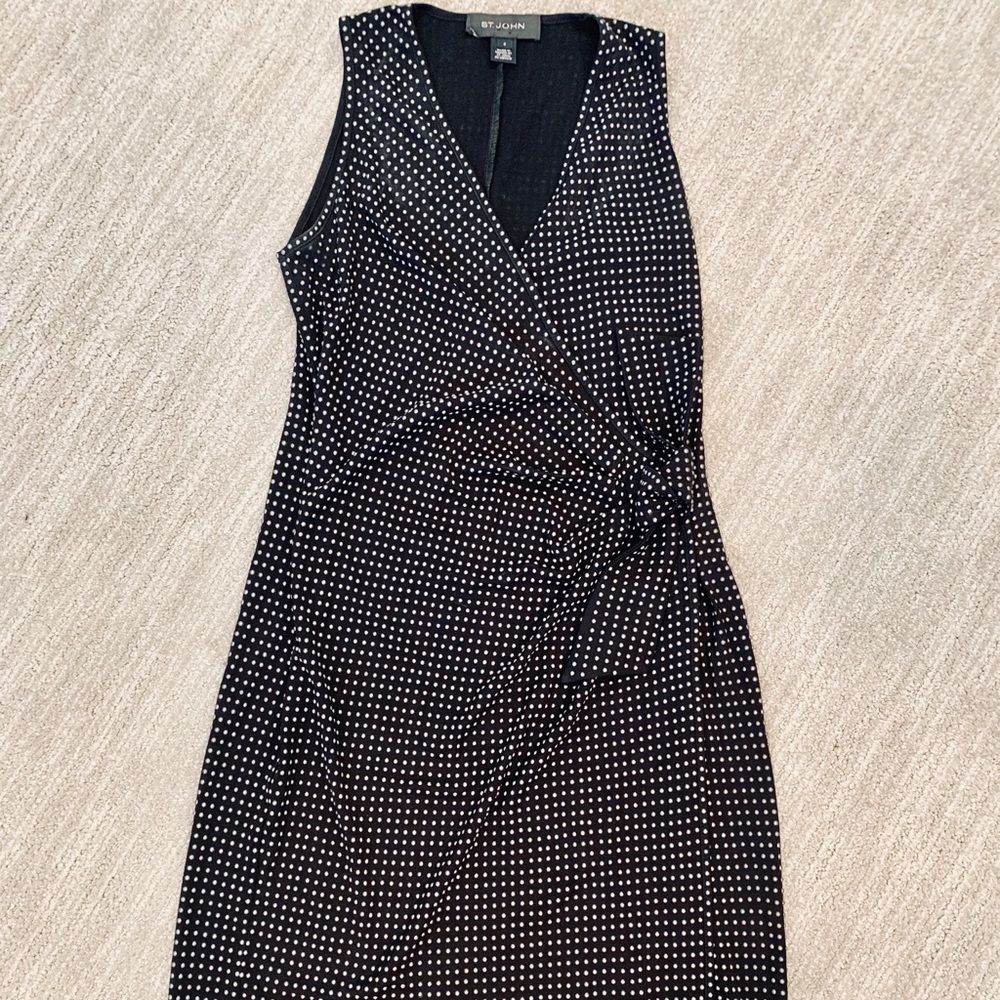 Vintage St. John Studded Dress with Thigh Slit